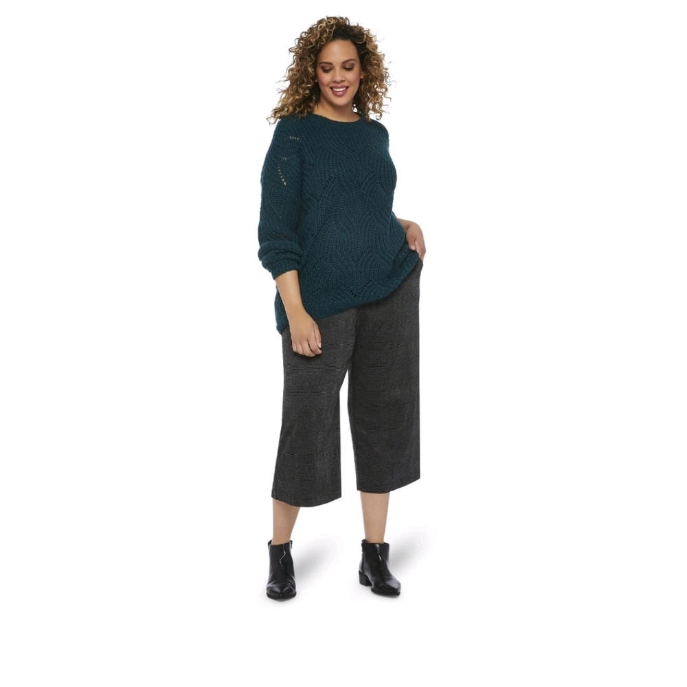 NWT Wide Leg Knit Palazzo Pants Plus 2X - Picture 3 of 6